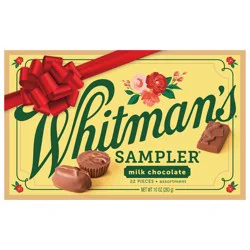WHITMAN''S SAMPLER Christmas Assorted Milk Chocolate Gift Box, 10 oz.