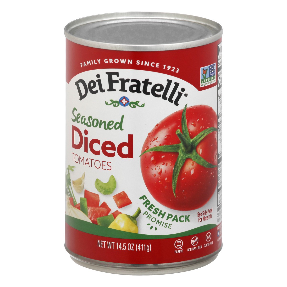 slide 7 of 13, Dei Fratelli Seasoned Diced Tomatoes 14.5 oz, 14.5 oz