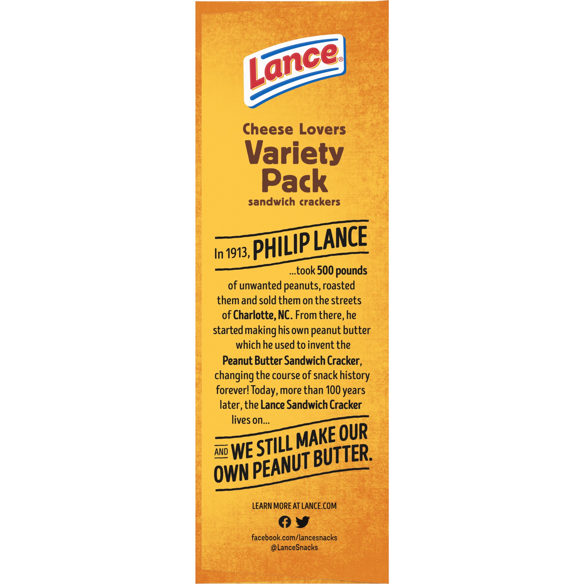 slide 2 of 5, Lance Sandwich Crackers, Cheese Lovers Variety Pack, 8 Individual Packs, 6 Sandwiches Each, 11.1 oz