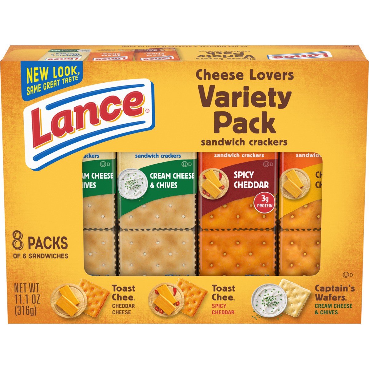 slide 1 of 5, Lance Cheese Lovers Variety Pack, 11.1 oz