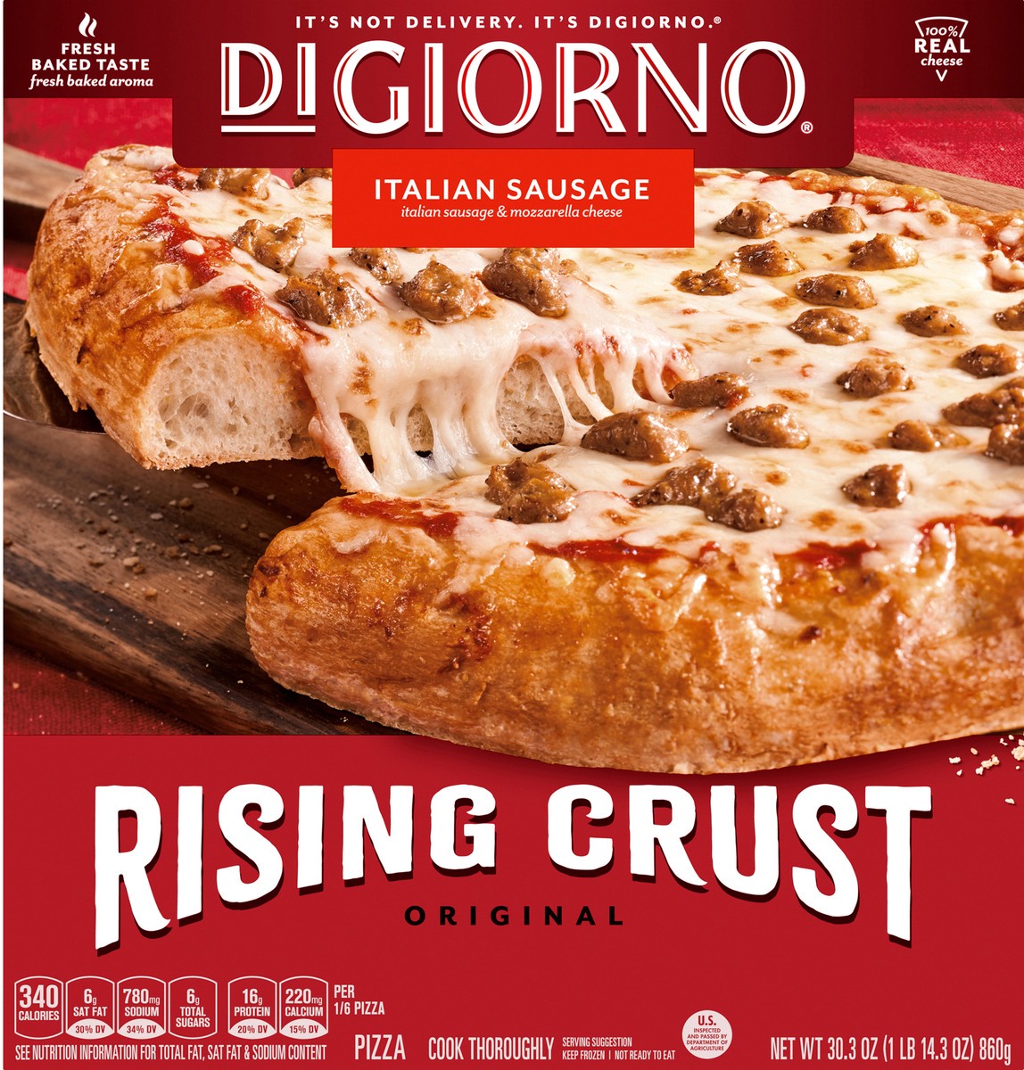 slide 5 of 8, DiGiorno Pizza, 30.3 oz