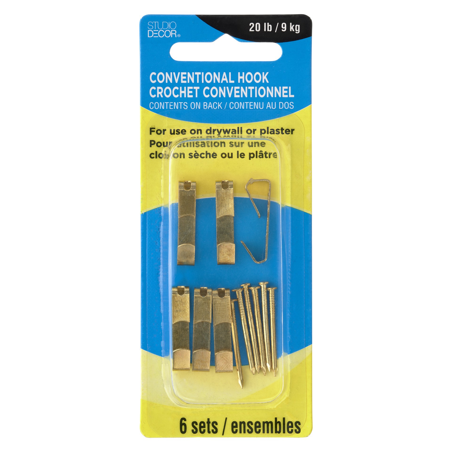 slide 2 of 3, Conventional Hook With Nail By Studio Decor, 20 lb