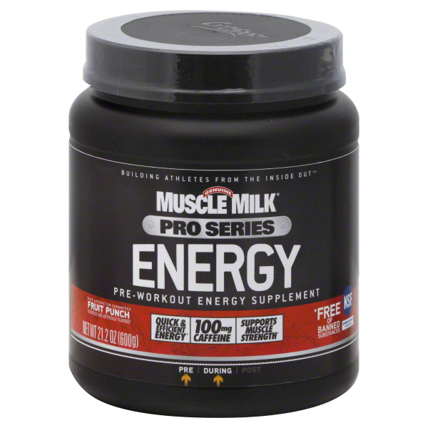 slide 1 of 1, Muscle Milk Pre-Workout Energy 21.2 oz, 21.2 oz