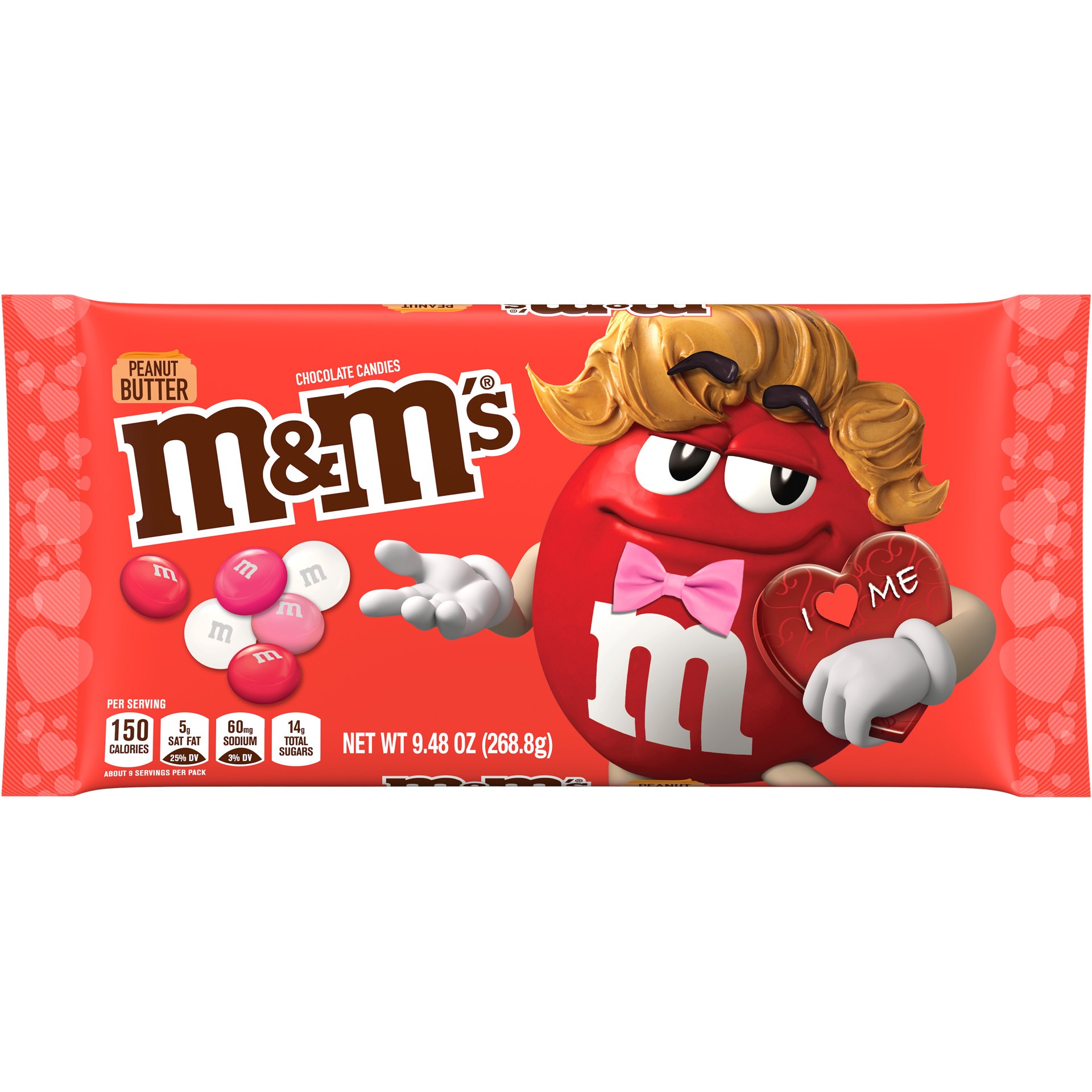 slide 1 of 8, M&M's Peanut Butter Milk Chocolate Cupid's Blend Valentine's Day Candy, 9.48 oz, 9.48 oz