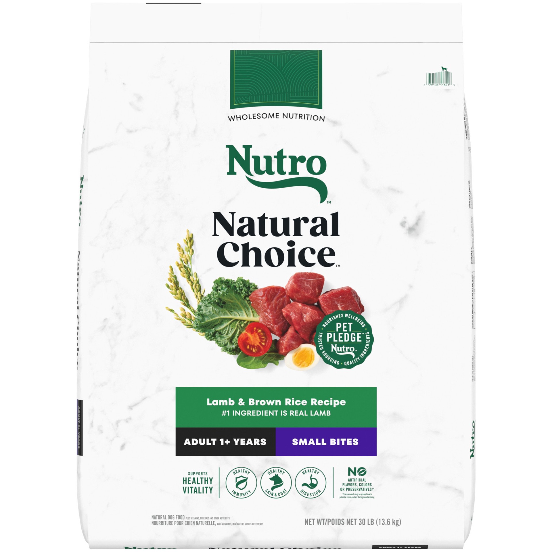 slide 1 of 5, Nutro Natural Choice Small Bites Adult Dry Dog Food, Lamb and Brown Rice Recipe, 30 lbs., 30 lb