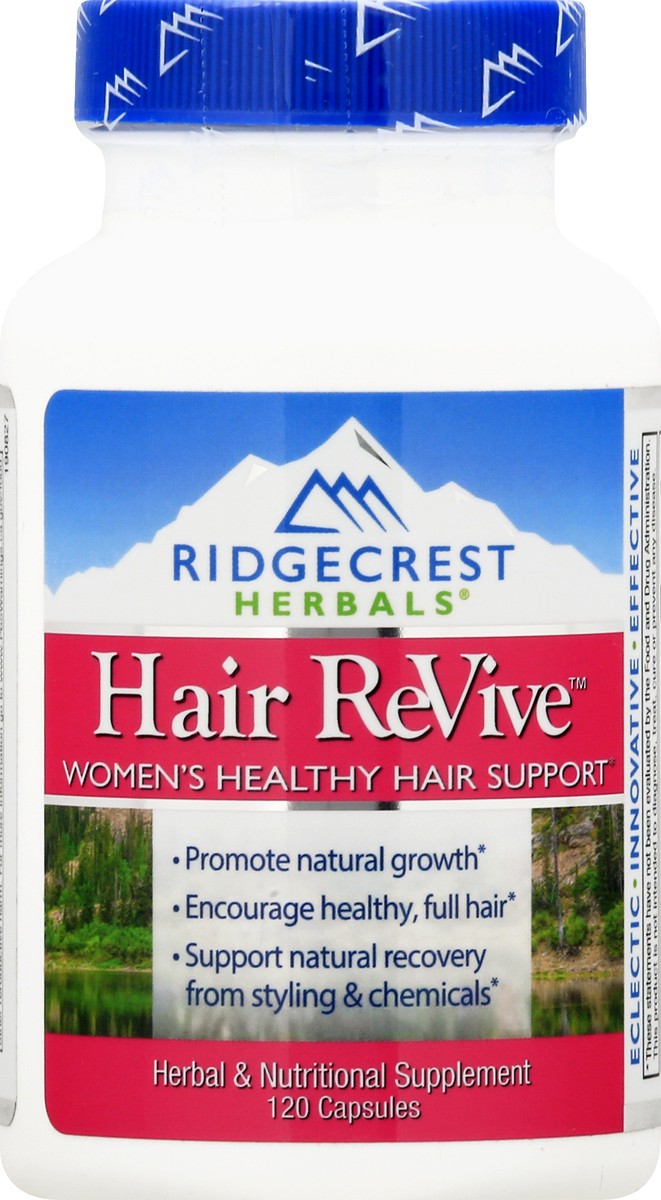 slide 2 of 13, RidgeCrest Herbals Women's Capsules Hair Revive 120 ea, 120 ct