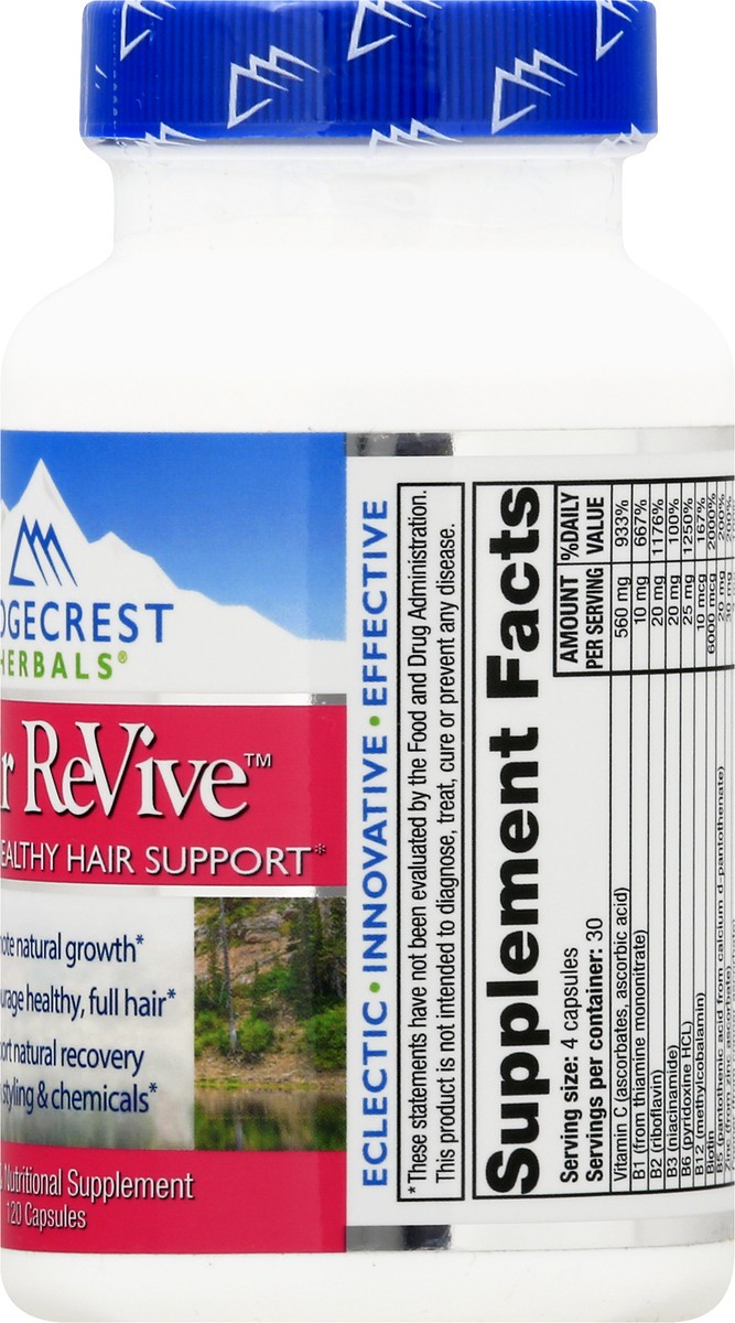 slide 4 of 13, RidgeCrest Herbals Women's Capsules Hair Revive 120 ea, 120 ct