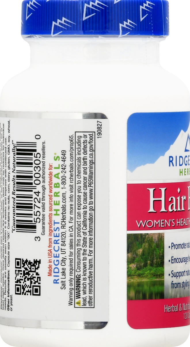 slide 10 of 13, RidgeCrest Herbals Women's Capsules Hair Revive 120 ea, 120 ct