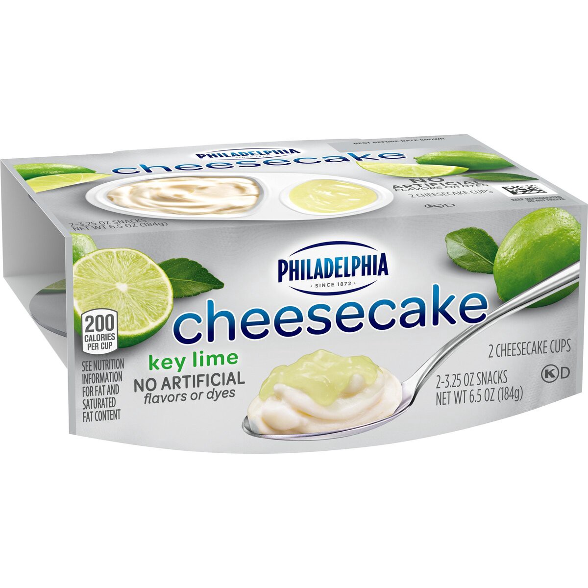 slide 5 of 8, Philadelphia Key Lime Cheesecake Snacks Pack Cups, 2 ct; 3.25 oz