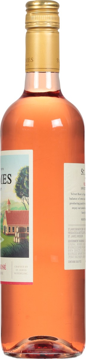 slide 3 of 11, St. James Winery Velvet Rose Sweet Rose Wine 750 ml, 750 ml