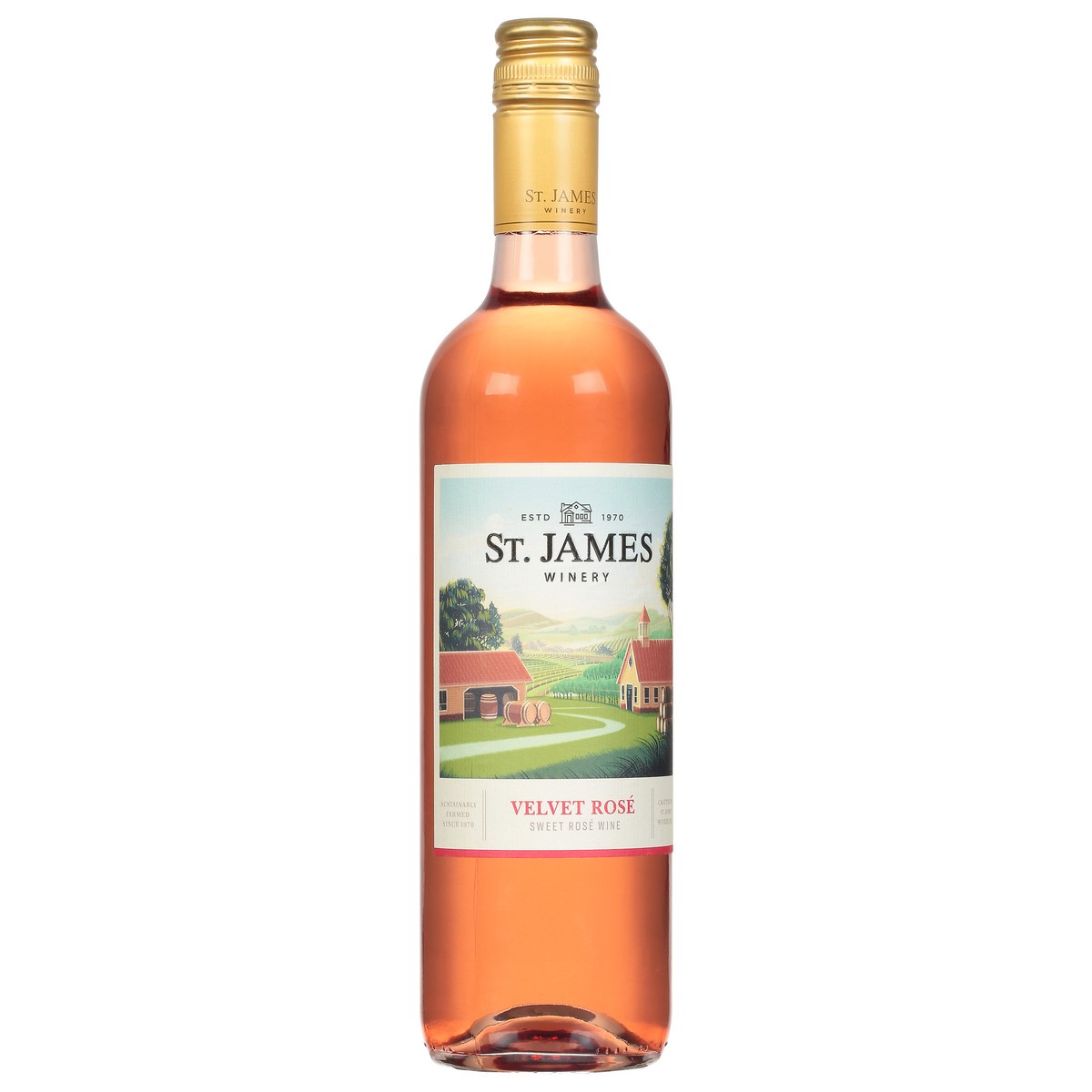 slide 2 of 11, St. James Winery Velvet Rose Sweet Rose Wine 750 ml, 750 ml