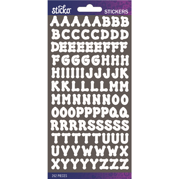 slide 1 of 1, Sticko Stickers White Dot Small Alpha, 262 ct