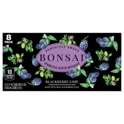 Bonsai Blackberry Lime Sweetened Sparkling Water, 12 fl oz cans, 8 pack