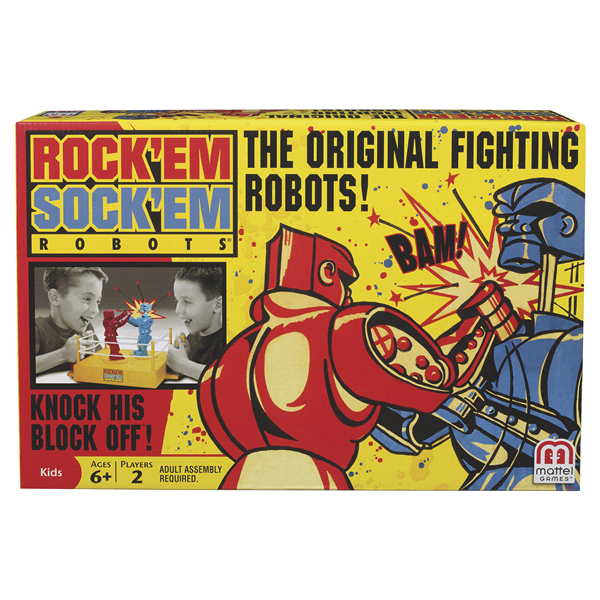 slide 1 of 2, Mattel Games Rock 'Em Sock 'Em Robots Game, 1 ct