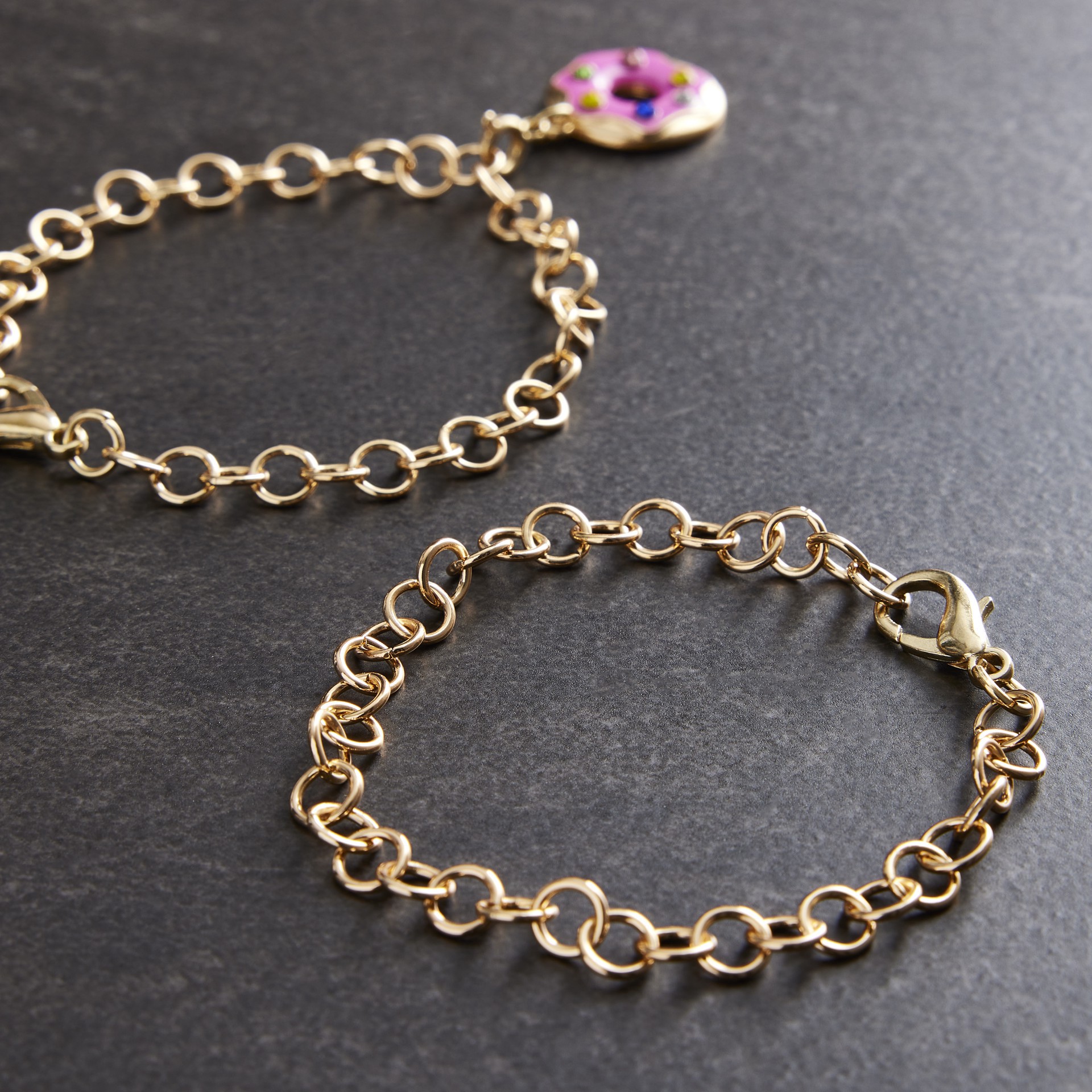 slide 4 of 5, Gold Chain Bracelets By Creatology, 6.6 in