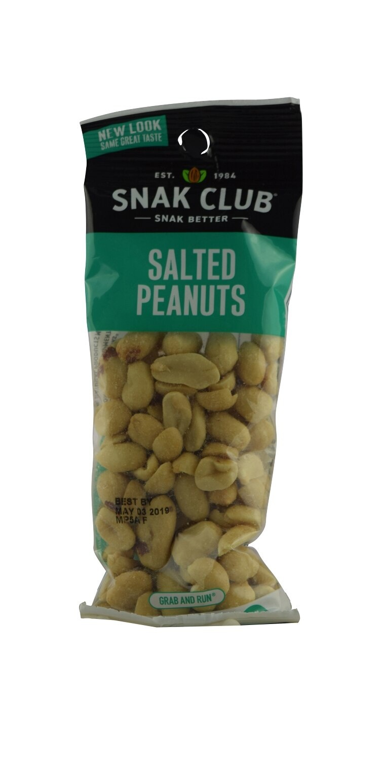 slide 1 of 6, Snak Club Grab & Run Salted Peanuts, 2 oz