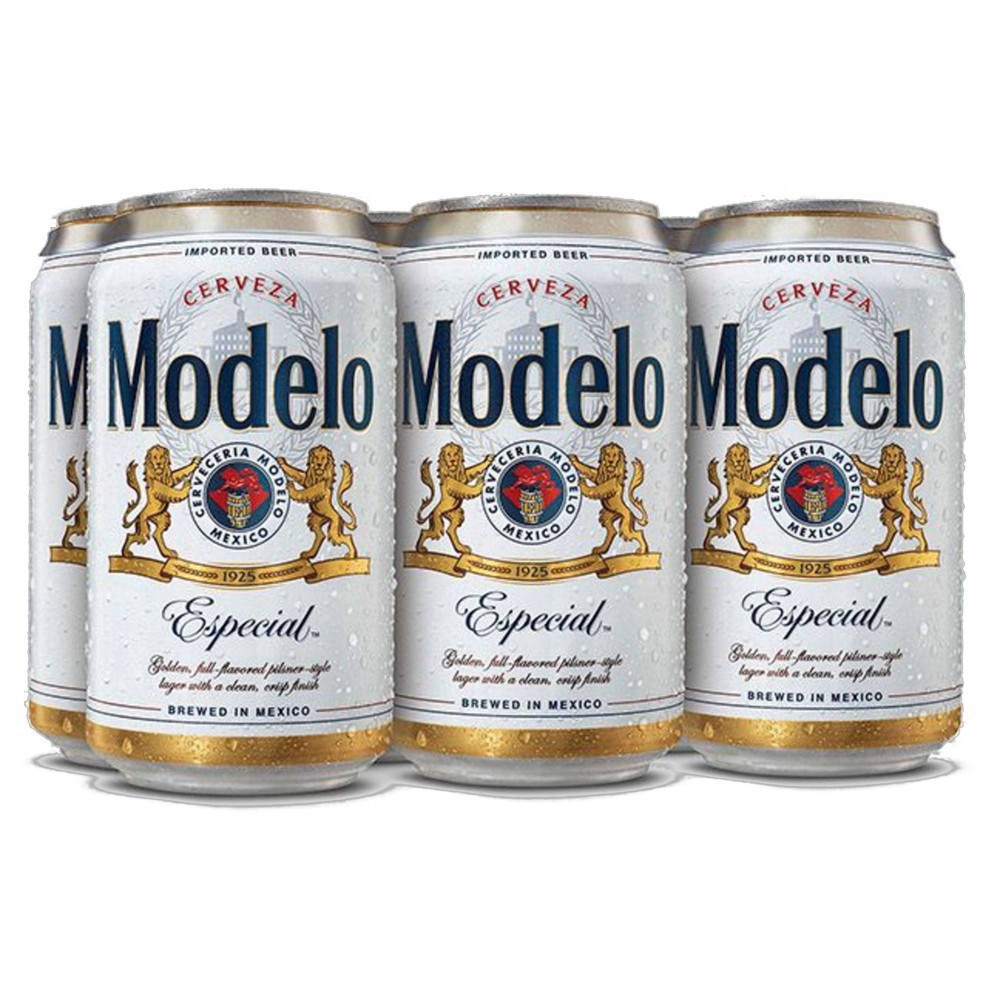 slide 5 of 13, Modelo Mexican Lager Import Beer, 12 fl oz Can, 4.4% ABV, 6 ct; 12 oz