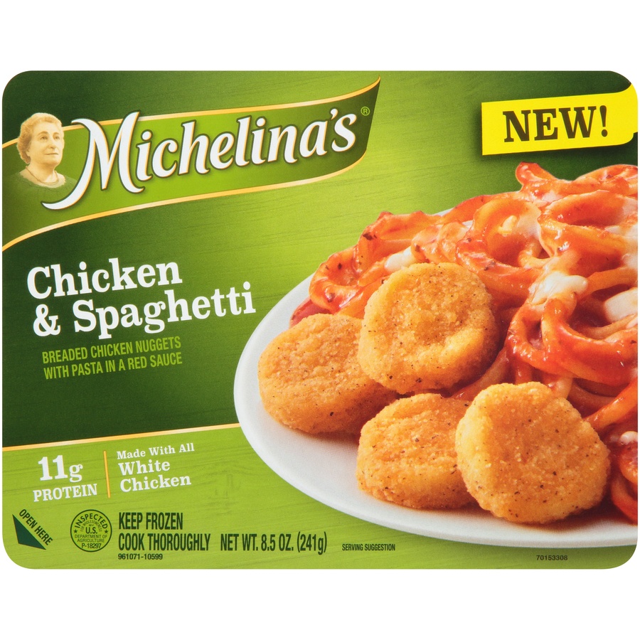 slide 1 of 3, Michelina's Chicken & Spaghetti, 8.5 oz