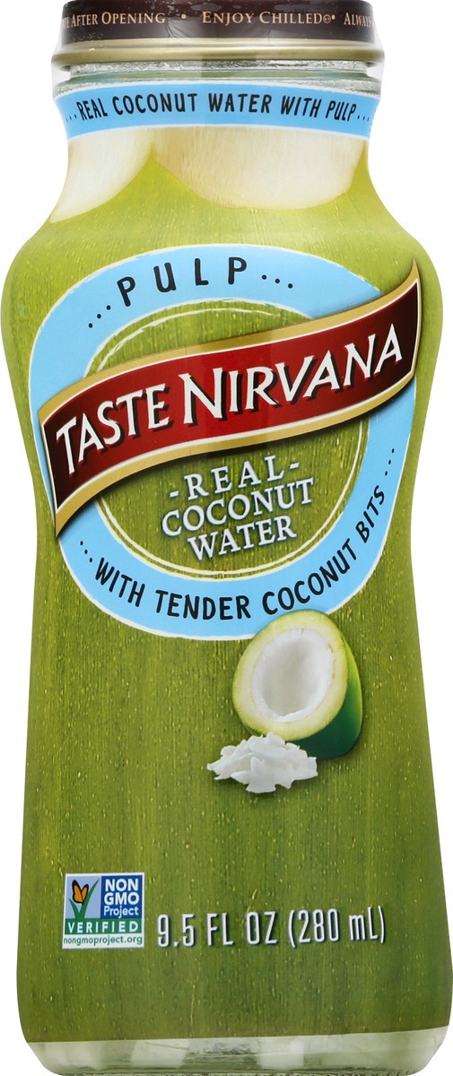 slide 4 of 13, Taste Nirvana Coconut Water With Pulp, 9.5 fl oz