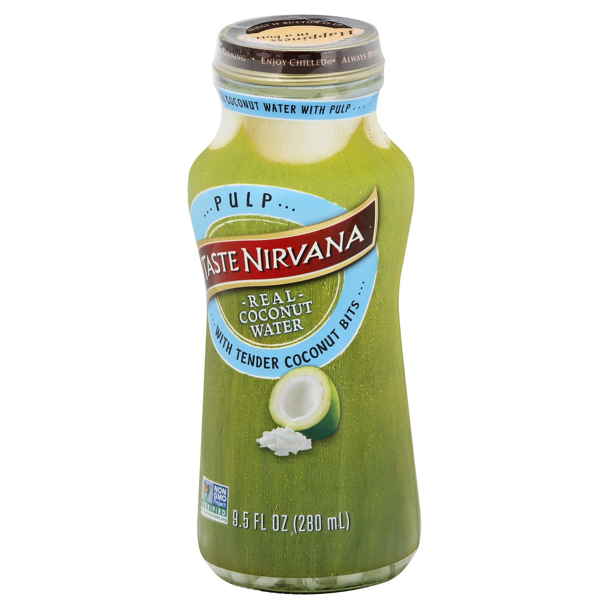 slide 5 of 13, Taste Nirvana Coconut Water With Pulp, 9.5 fl oz