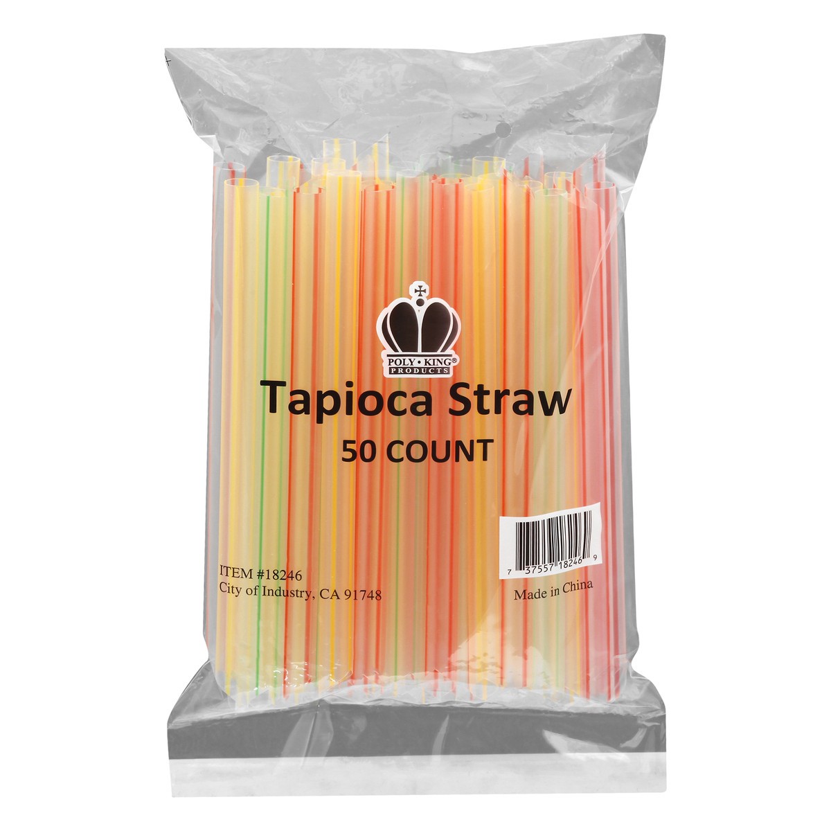 slide 9 of 11, Poly King Tapioca Straw 50 ea, 50 ct