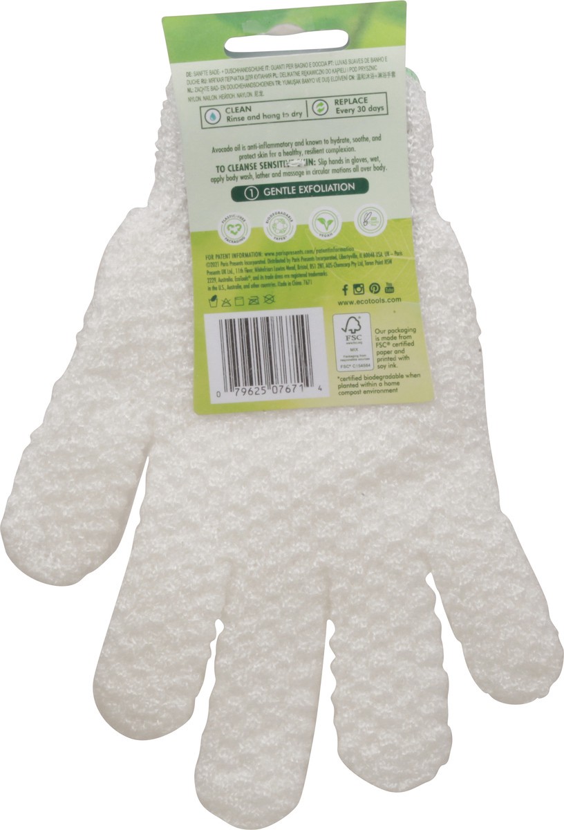 slide 2 of 9, EcoTools Gentle Bath + Shower Gloves 1 Pair, 1 ct