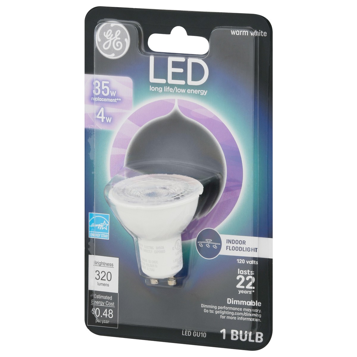 slide 8 of 9, GE 4 Watts Warm White Indoor Floodlight LED Light Bulb 1 ea, 1 ct
