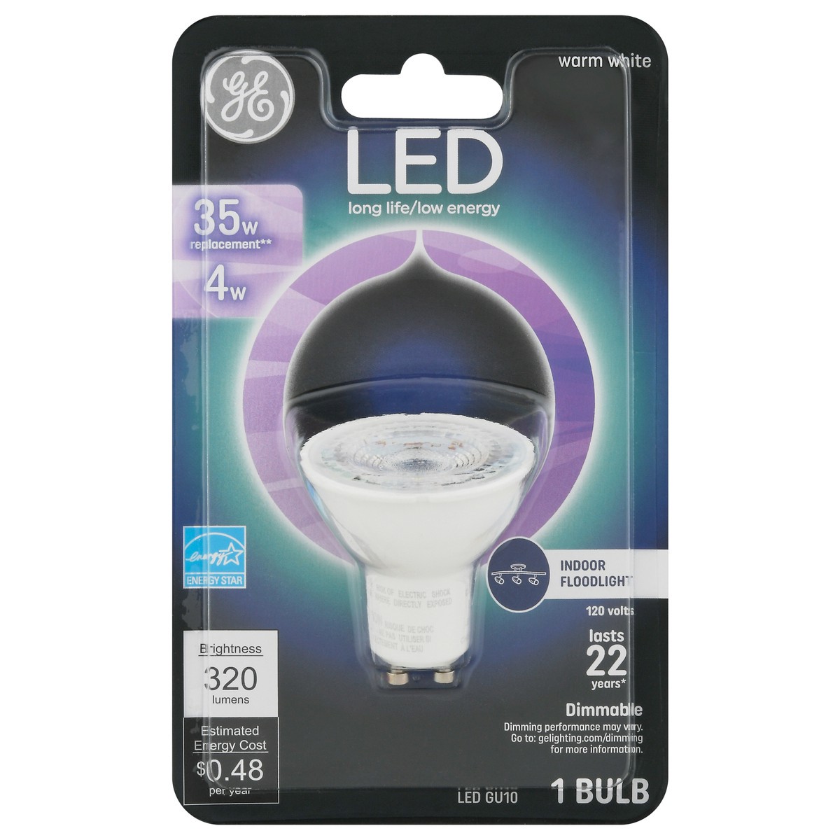 slide 1 of 9, GE 4 Watts Warm White Indoor Floodlight LED Light Bulb 1 ea, 1 ct
