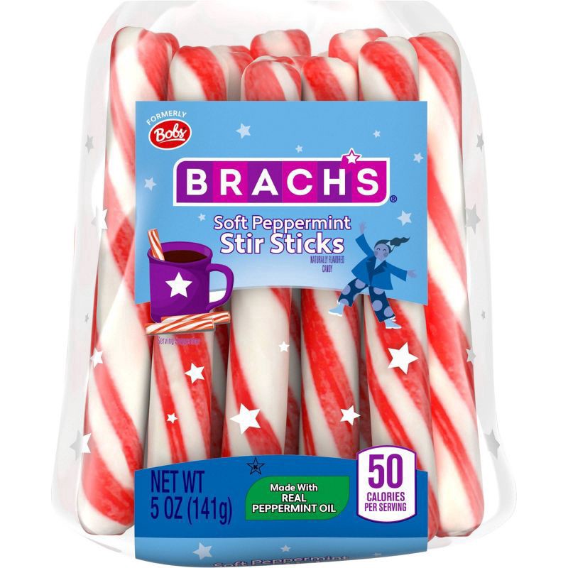 slide 5 of 5, Brach's Holiday Peppermint Stir Sticks 5 oz 157208, 5 oz