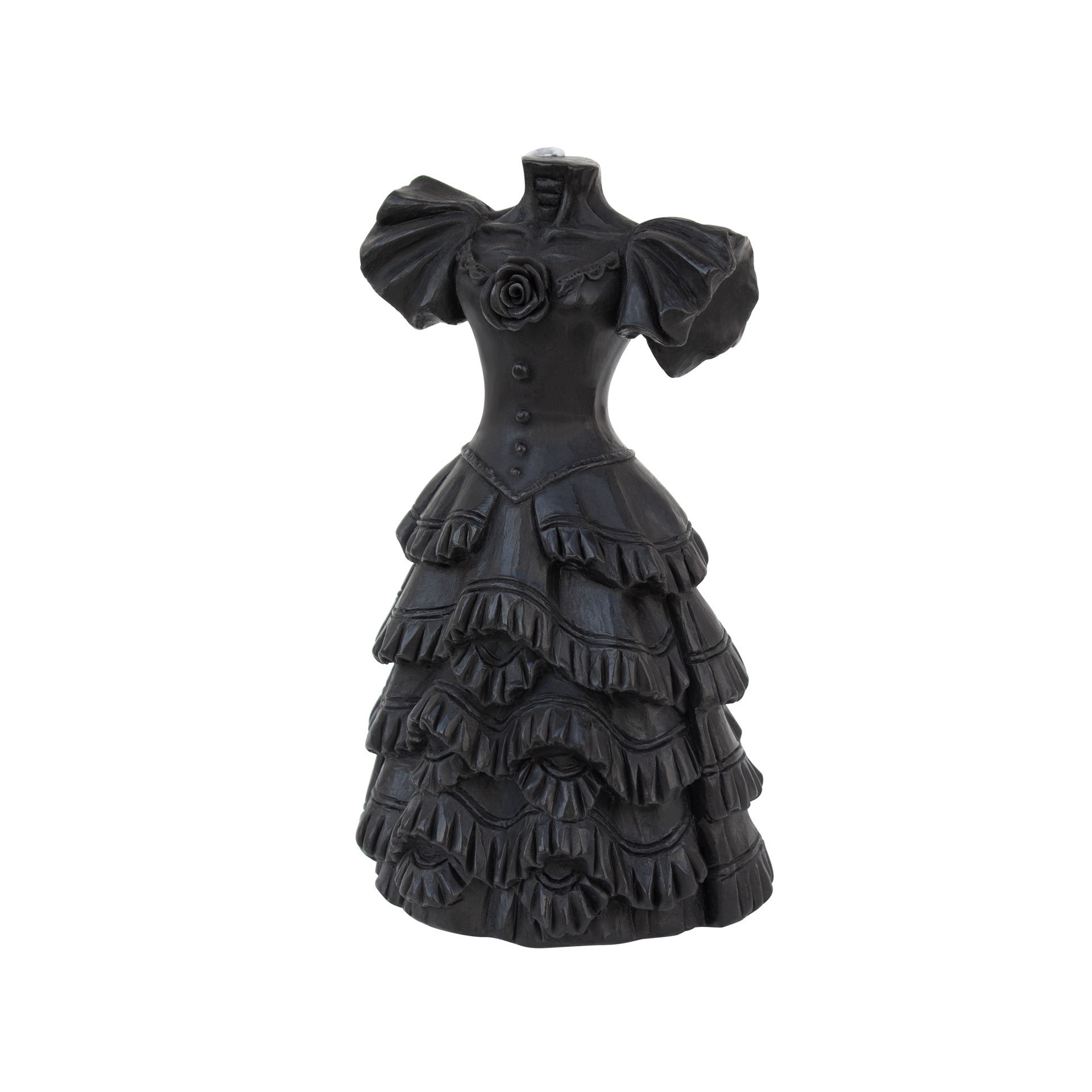 slide 4 of 4, 6" Black Halloween Dress Candle By Ashland, 6 in