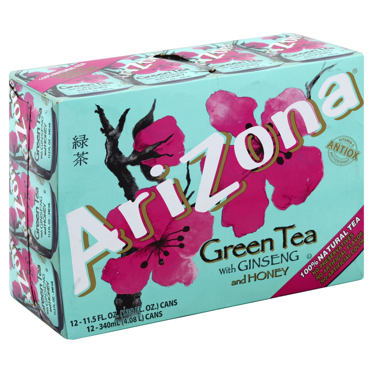 slide 7 of 7, AriZona Green Tea 12 ea, 12 ct; 11.5 oz