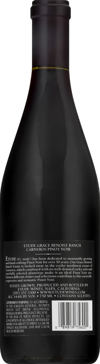 slide 7 of 9, Etude Carneros Grace Benoist Ranch Pinot Noir 750 ml, 750 ml