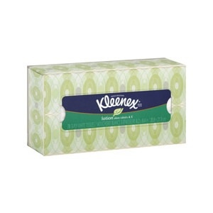 slide 1 of 1, Kleenex Facial Tissues With Lotion, Low Count Flat Tissue Box, 70 ct