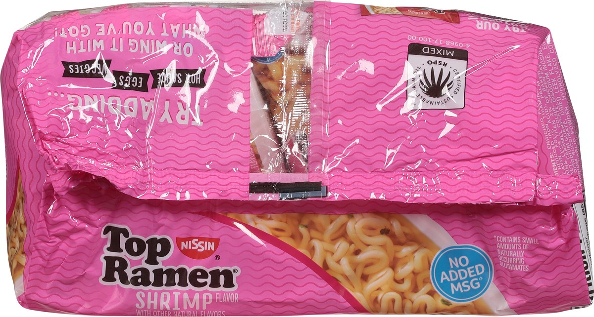 slide 11 of 13, Top Ramen Shrimp Flavor Ramen Noodle Soup 6 - 3 oz Packages, 6 ct