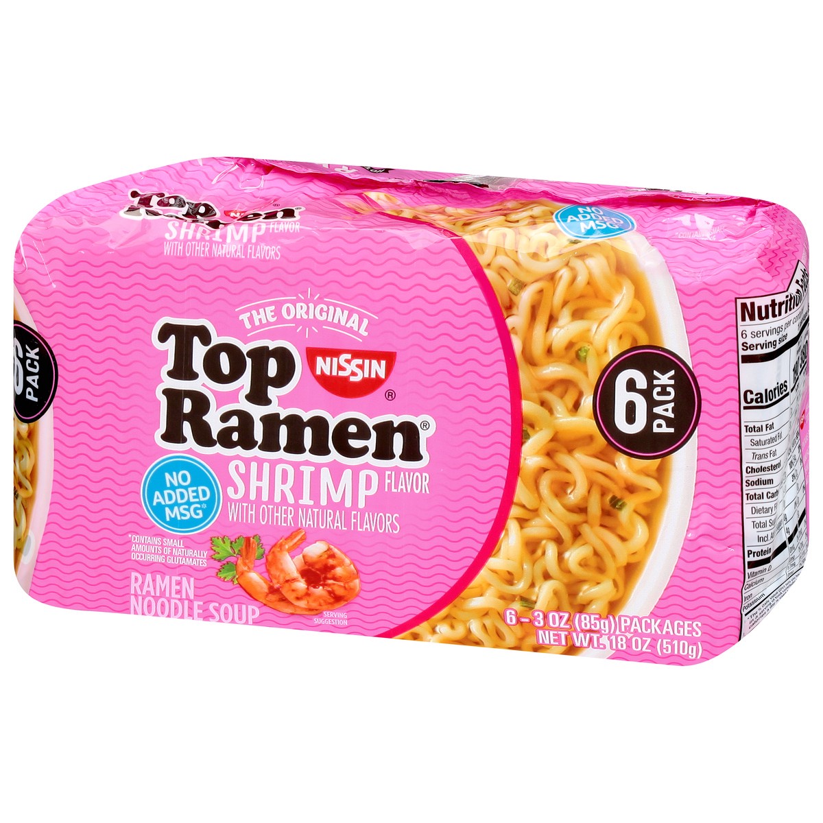 slide 2 of 13, Top Ramen Shrimp Flavor Ramen Noodle Soup 6 - 3 oz Packages, 6 ct