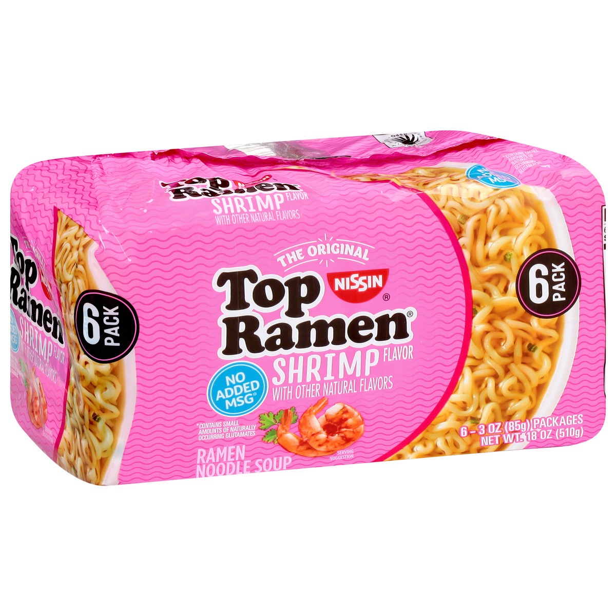 slide 7 of 13, Top Ramen Shrimp Flavor Ramen Noodle Soup 6 - 3 oz Packages, 6 ct