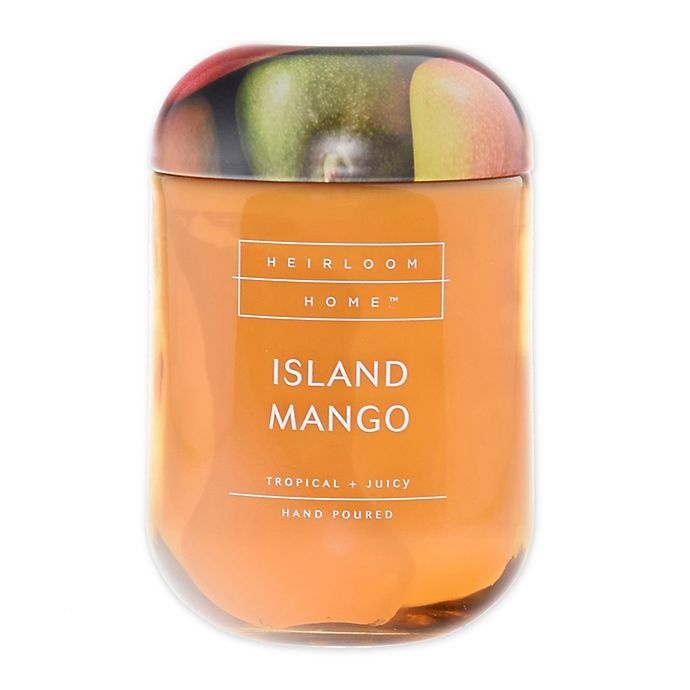 slide 1 of 1, Heirloom Home Island Mango Jar Candle with Metal Lid, 24 oz