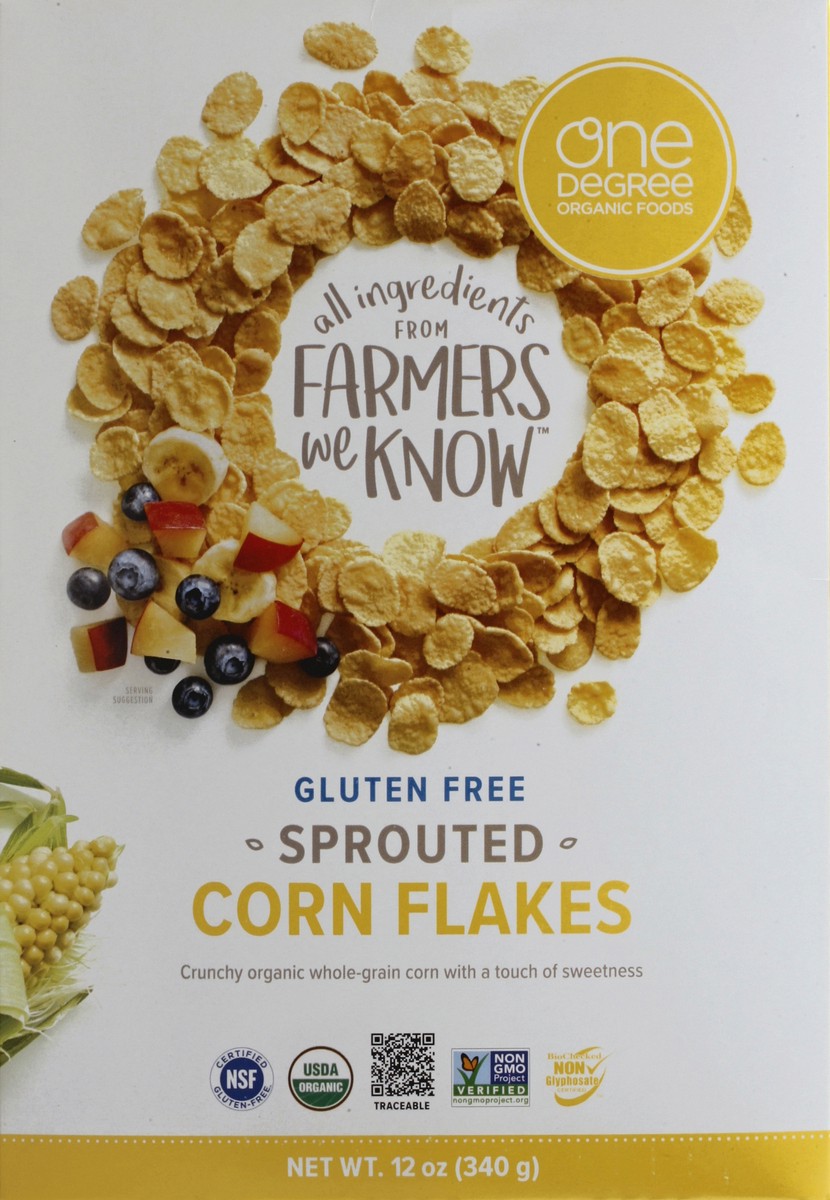 slide 4 of 4, One Degree Organic Foods Corn Flakes 12 oz, 12 oz