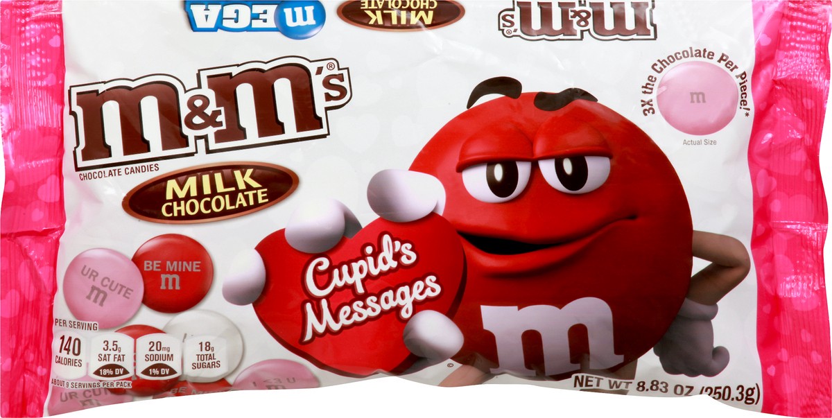 slide 7 of 8, M&M's Cupids Messages Chocolate Candies, 7.44 oz