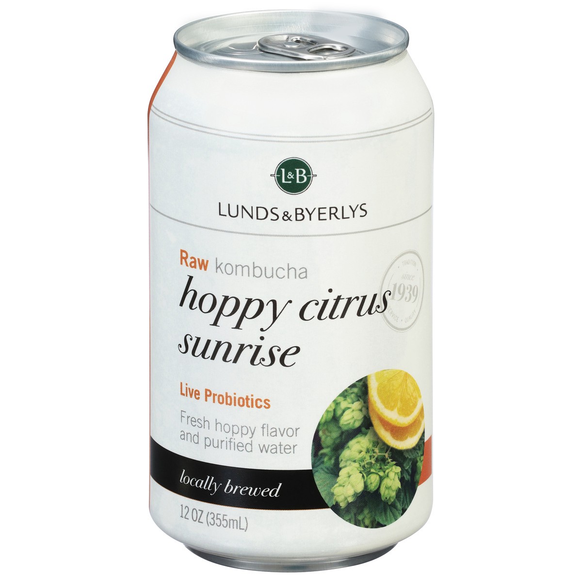 slide 1 of 14, Lunds & Byerlys Raw Hoppy Citrus Sunrise Kombucha 12 oz, 12 oz