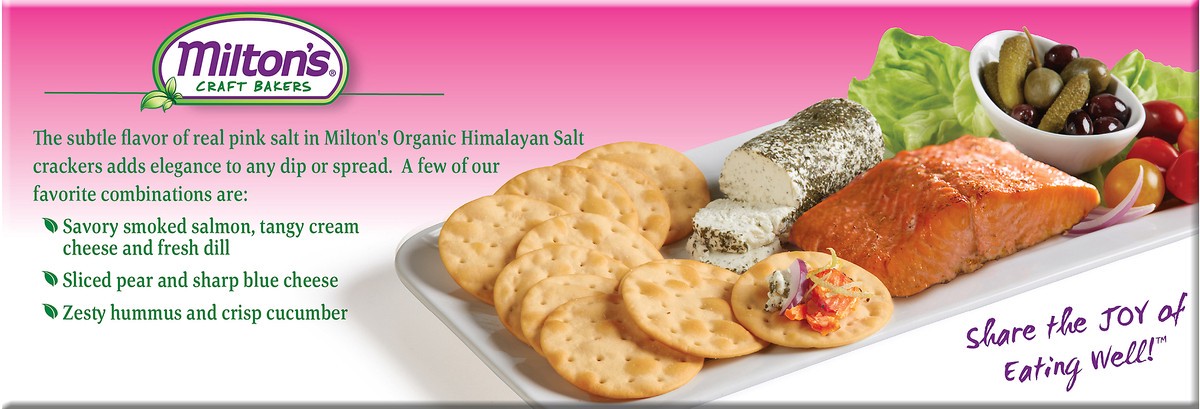 slide 2 of 11, Milton'S Craft Bakers Himalayan Salt Organic Gourmet Crackers - 6 Oz, 6 oz