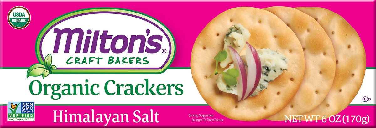 slide 3 of 11, Milton'S Craft Bakers Himalayan Salt Organic Gourmet Crackers - 6 Oz, 6 oz