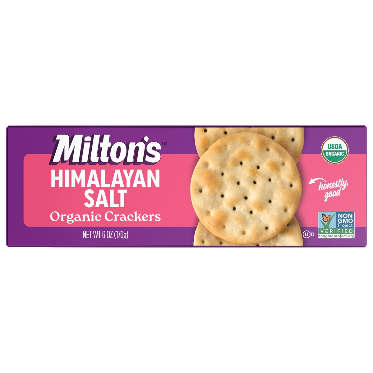 slide 1 of 11, Milton's Crackers, Organic, Himalayan Salt, 6 oz