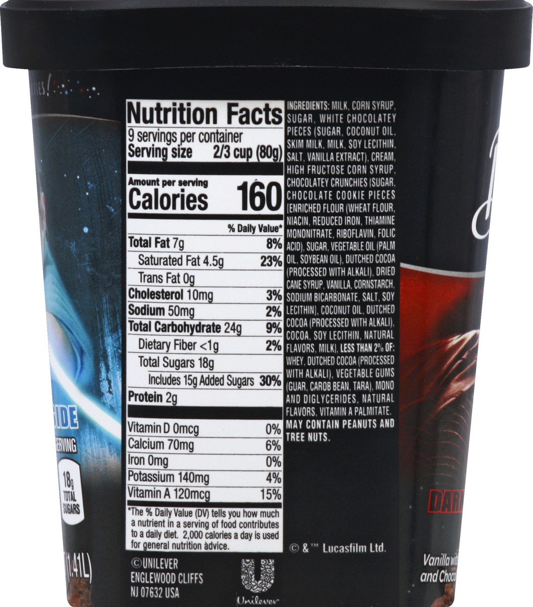 slide 3 of 4, Breyers Star Wars Dark Side Light Side Frozen Dairy Dessert, 48 fl oz