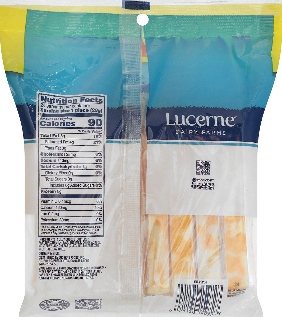 slide 3 of 9, Lucerne Dairy Farms Family Size Colby Jack Cheese Sticks 24 ea, 24 ct