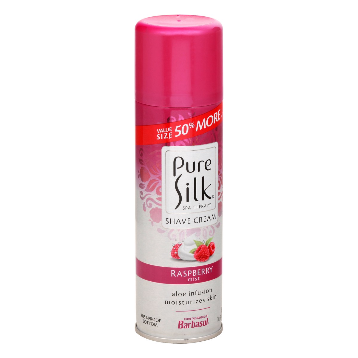 slide 2 of 9, Pure Silk Spa Therapy Raspberry Mist Shave Cream Value Size 10.88 oz, 10.88 oz