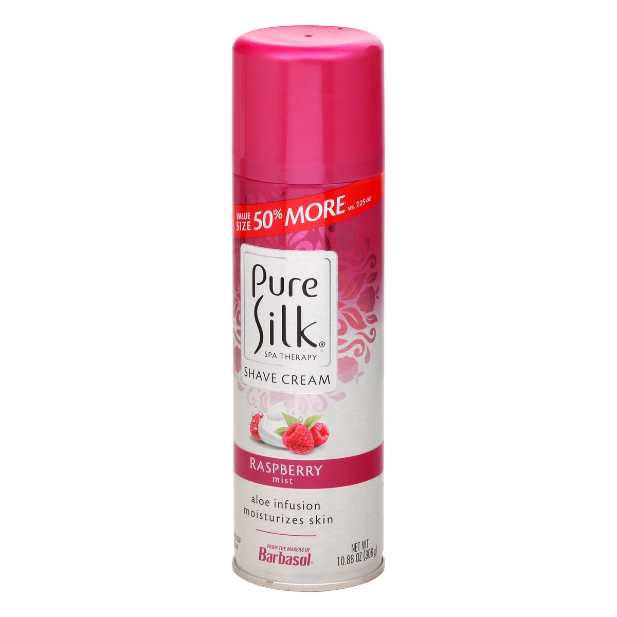 slide 9 of 9, Pure Silk Spa Therapy Raspberry Mist Shave Cream Value Size 10.88 oz, 10.88 oz