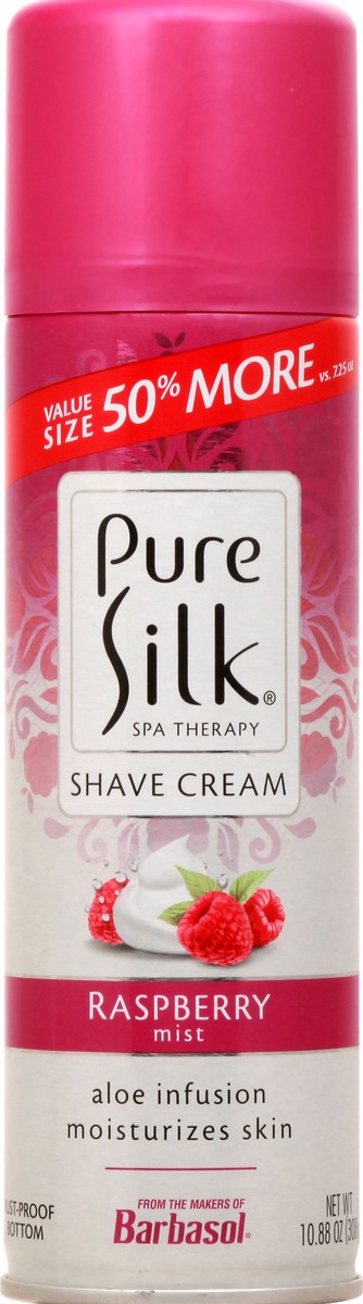 slide 6 of 9, Pure Silk Spa Therapy Raspberry Mist Shave Cream Value Size 10.88 oz, 10.88 oz