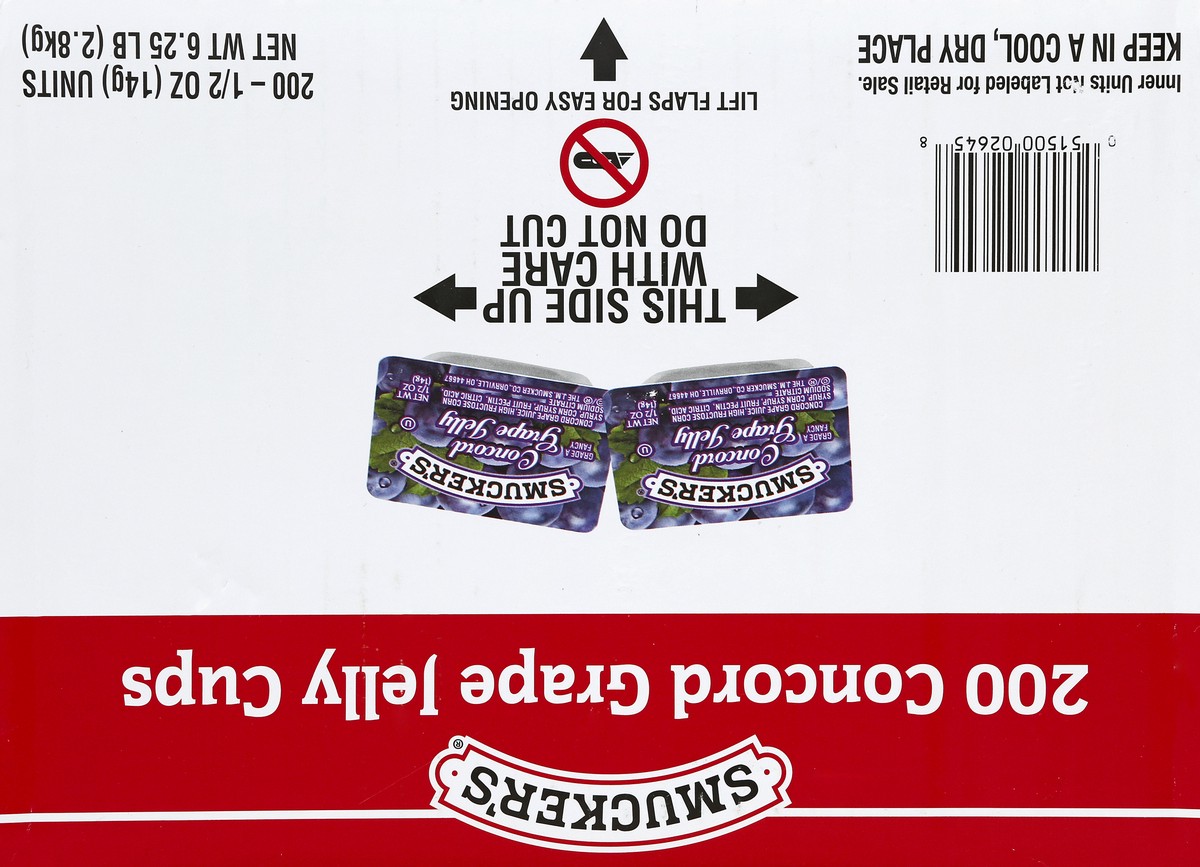 slide 2 of 6, Smucker's Jelly Cups 200 ea, 200 ct