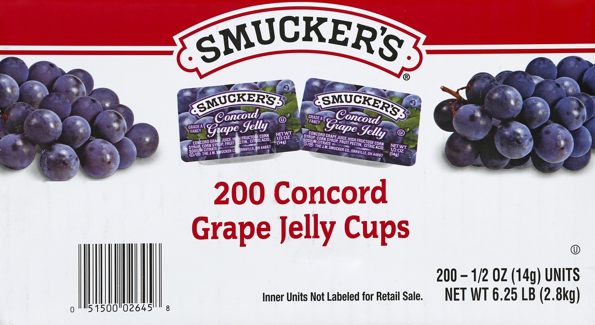 slide 6 of 6, Smucker's Jelly Cups 200 ea, 200 ct